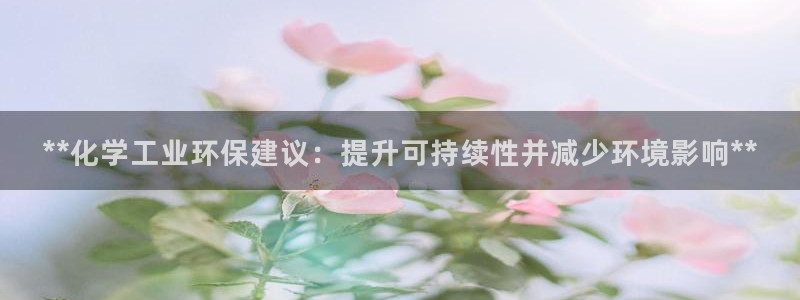 亿万先生网页版：**化学工业环保建议：提升可持续性并减少环境影响**