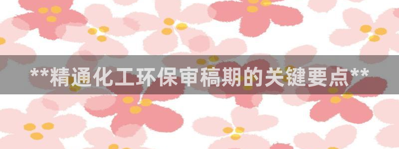 亿万同人字幕分享jogoduplo：**精通化工环保审稿期的关键要点**