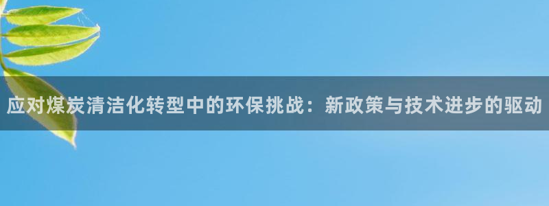 亿万先生 手机版下载最新版：应对煤炭清洁化转型中的环保挑战：新政策与技术进步的驱动