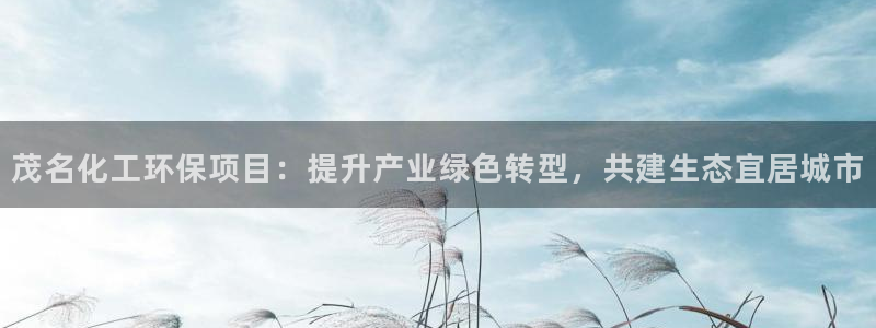 亿万国际app：茂名化工环保项目：提升产业绿色转型，共建生态宜居城市