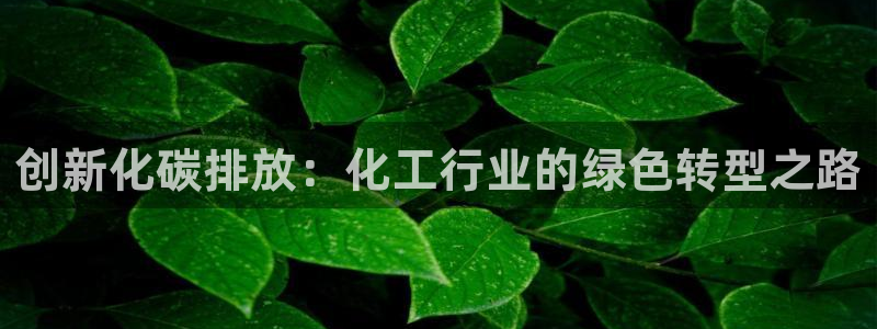 亿万先生网站下载：创新化碳排放：化工行业的绿色转型之路